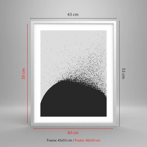 Plakat i hvid ramme - Partikelbevægelse - 40x50 cm
