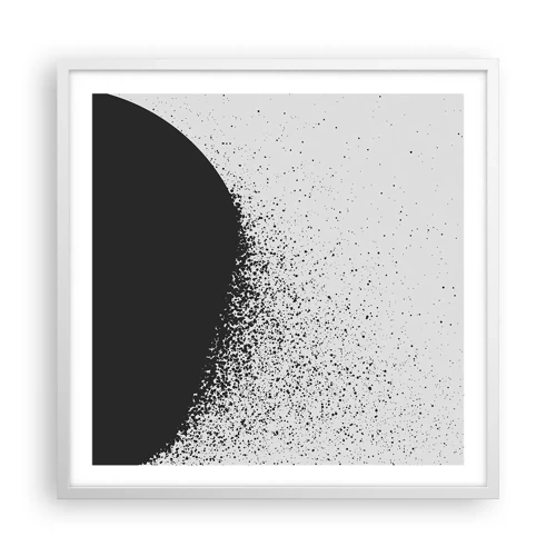 Plakat i hvid ramme - Partikelbevægelse - 60x60 cm