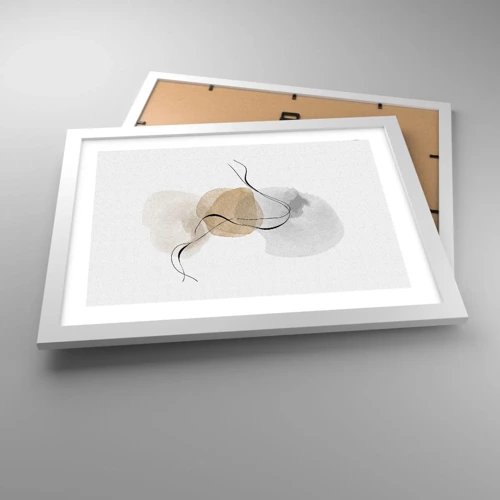 Plakat i hvid ramme - Perler i luften - 40x30 cm