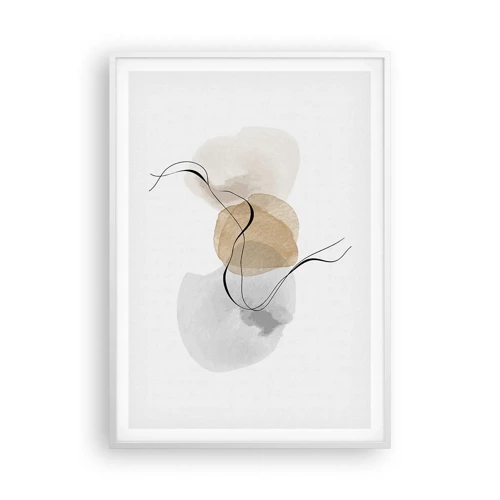 Plakat i hvid ramme - Perler i luften - 70x100 cm