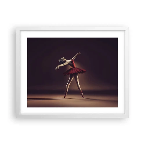 Plakat i hvid ramme - Prima ballerina - 50x40 cm