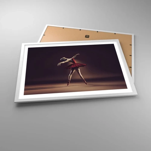 Plakat i hvid ramme - Prima ballerina - 70x50 cm