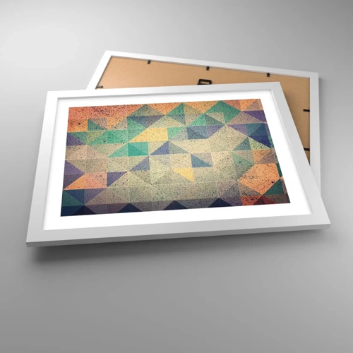 Plakat i hvid ramme - Republikken trekanter - 40x30 cm