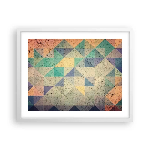 Plakat i hvid ramme - Republikken trekanter - 50x40 cm