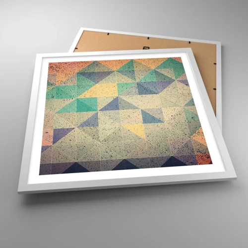 Plakat i hvid ramme - Republikken trekanter - 50x50 cm