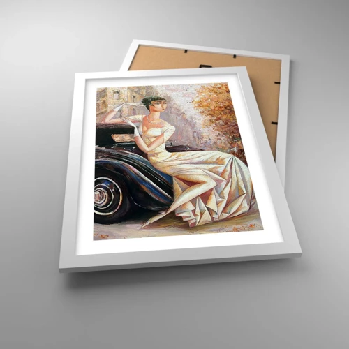 Plakat i hvid ramme - Retro elegance - 30x40 cm