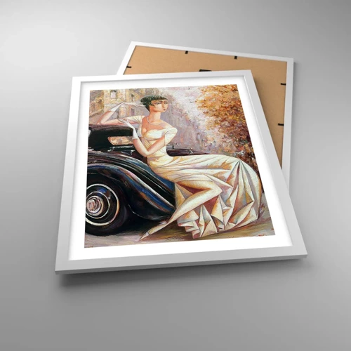 Plakat i hvid ramme - Retro elegance - 40x50 cm