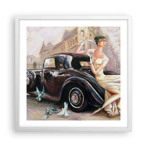 Plakat i hvid ramme - Retro elegance - 50x50 cm