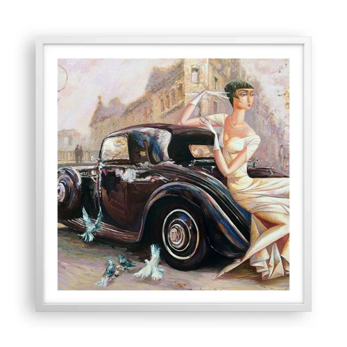 Plakat i hvid ramme - Retro elegance - 60x60 cm