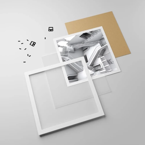 Plakat i hvid ramme - Rummets paradokser - 40x40 cm