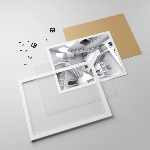 Plakat i hvid ramme - Rummets paradokser - 50x40 cm