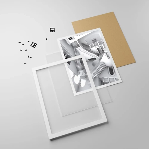 Plakat i hvid ramme - Rummets paradokser - 61x91 cm