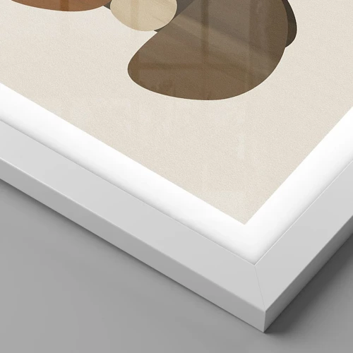Plakat i hvid ramme - Sammensætning i bronze - 40x50 cm