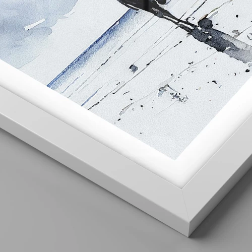 Plakat i hvid ramme - Samtale med havet - 40x30 cm