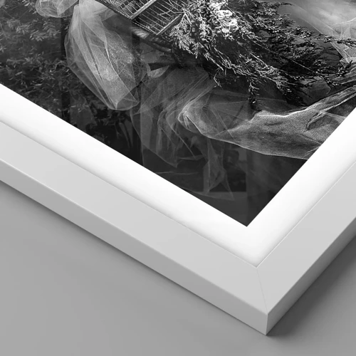 Plakat i hvid ramme - Selve Moder - Naturen - 30x30 cm