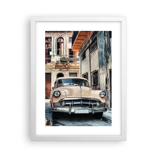 Plakat i hvid ramme - Siesta i Havana - 30x40 cm