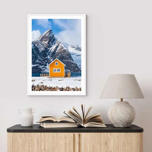 Plakat i hvid ramme - Skandinavisk ferie - 30x40 cm