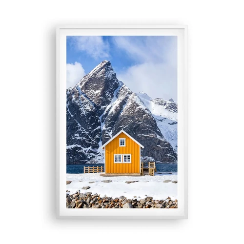 Plakat i hvid ramme - Skandinavisk ferie - 61x91 cm