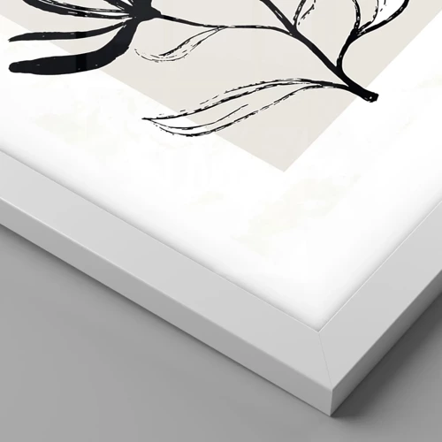 Plakat i hvid ramme - Skitse til et herbarium - 70x100 cm