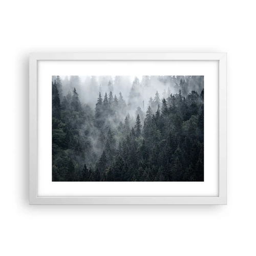 Plakat i hvid ramme - Skovens daggry - 40x30 cm