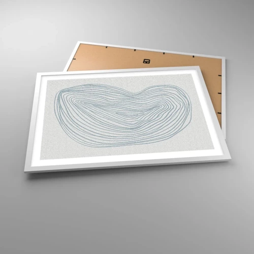 Plakat i hvid ramme - Smil fra en dråbe - 70x50 cm