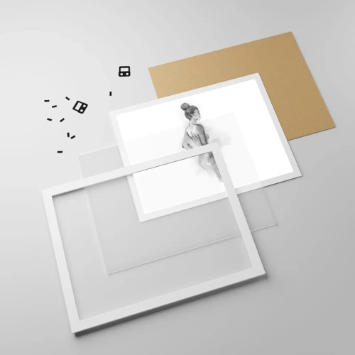 Plakat i hvid ramme - Smukt som et maleri - 50x40 cm