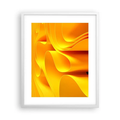 Plakat i hvid ramme - Som solens bølger - 40x50 cm