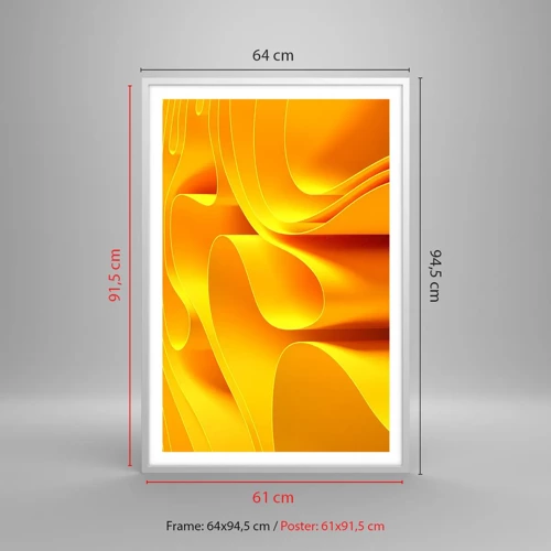 Plakat i hvid ramme - Som solens bølger - 61x91 cm