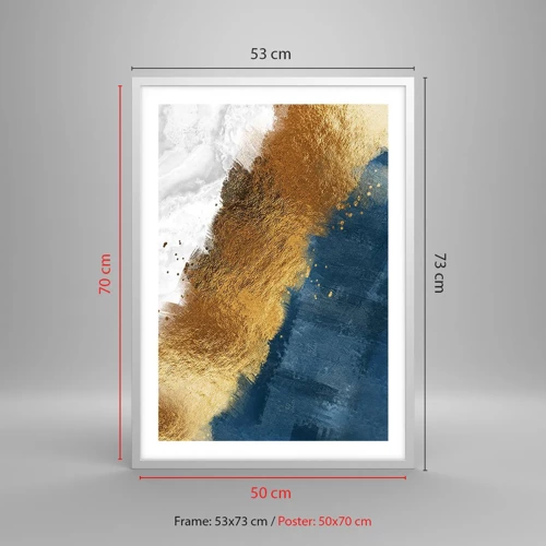 Plakat i hvid ramme - Sommerens farver - 50x70 cm