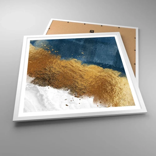 Plakat i hvid ramme - Sommerens farver - 60x60 cm