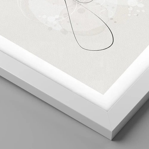 Plakat i hvid ramme - Spiralen af skønhed - 30x40 cm