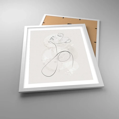 Plakat i hvid ramme - Spiralen af skønhed - 40x50 cm