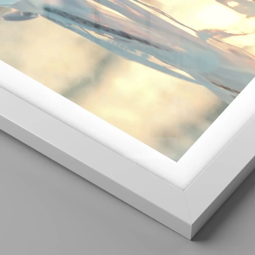 Plakat i hvid ramme - Totem med blonder - 40x40 cm