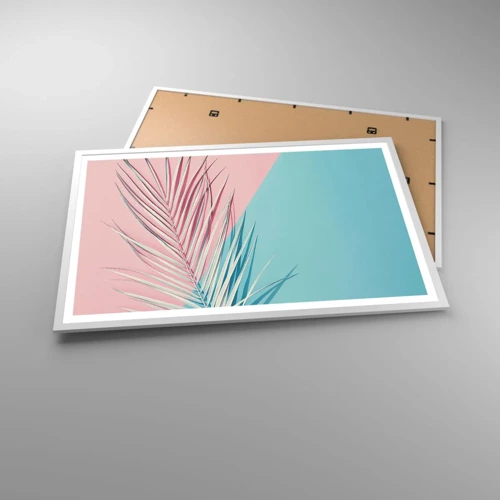 Plakat i hvid ramme - Tropisk indtryk - 91x61 cm