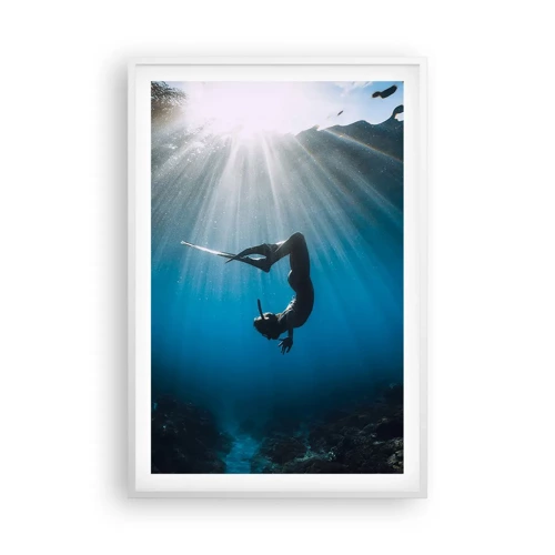 Plakat i hvid ramme - Undervandsdans - 61x91 cm
