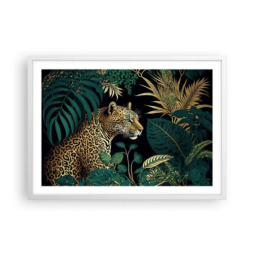 Plakat i hvid ramme - Værten i junglen - 70x50 cm