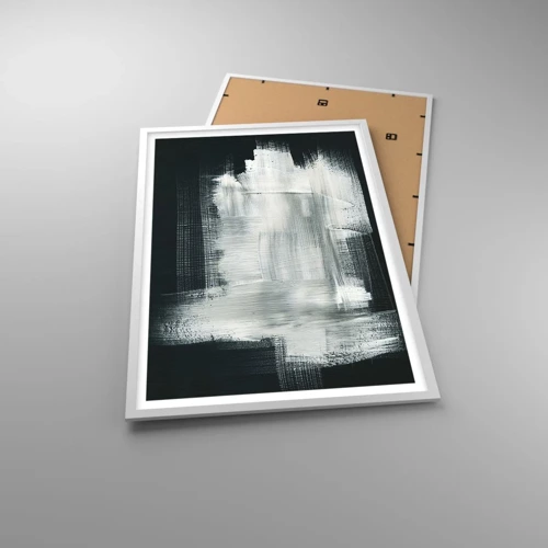 Plakat i hvid ramme - Vævet af det lodrette og det vandrette - 61x91 cm