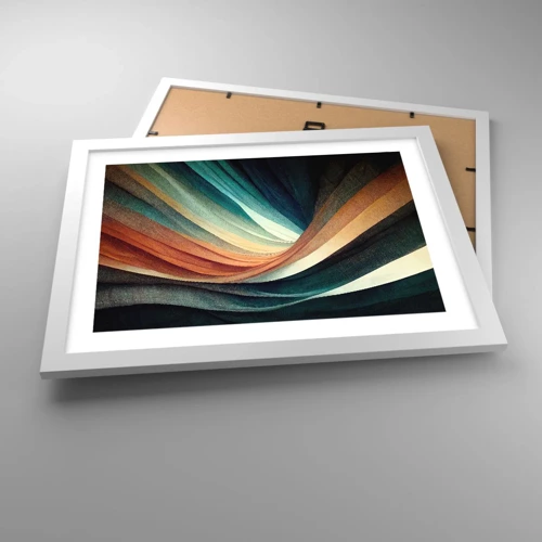 Plakat i hvid ramme - Vævet af farver - 40x30 cm