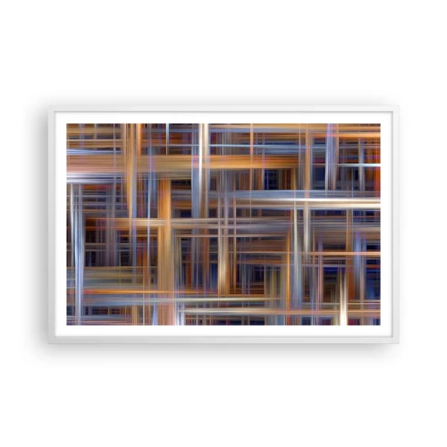 Plakat i hvid ramme - Vævet af lys - 91x61 cm