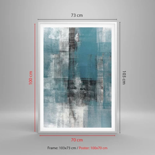 Plakat i hvid ramme - Vand og luft - 70x100 cm