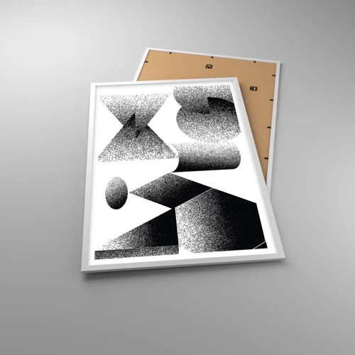 Plakat i hvid ramme - Vinkler og ovaler - 61x91 cm
