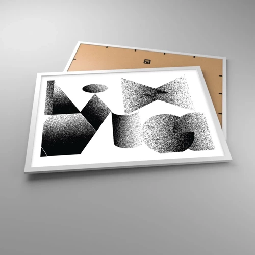 Plakat i hvid ramme - Vinkler og ovaler - 70x50 cm