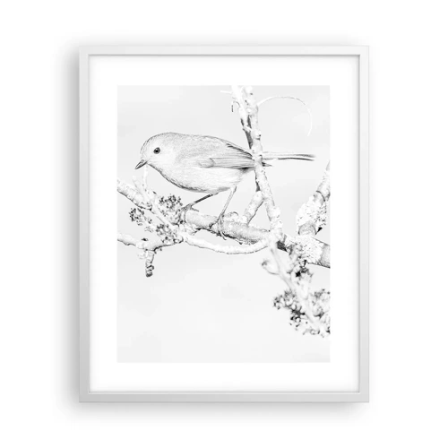 Plakat i hvid ramme - Vintermorgen - 40x50 cm