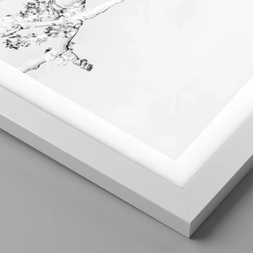 Plakat i hvid ramme - Vintermorgen - 60x60 cm