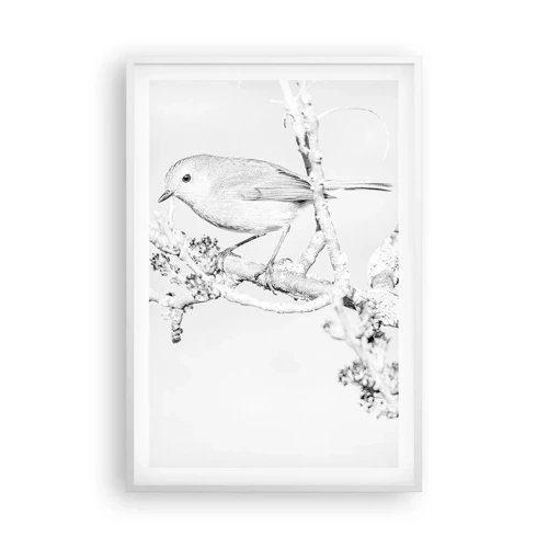 Plakat i hvid ramme - Vintermorgen - 61x91 cm