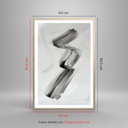 Plakat i ramme af lyst egetræ - Bare for sjov - 61x91 cm