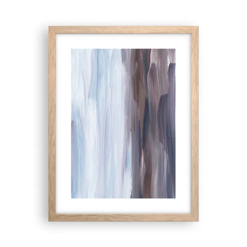 Plakat i ramme af lyst egetræ - Elementer: vand - 30x40 cm