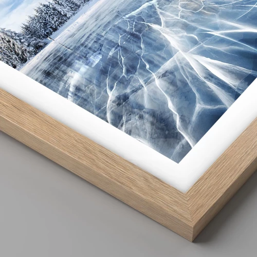 Plakat i ramme af lyst egetræ - En blændende og krystalklar udsigt - 61x91 cm