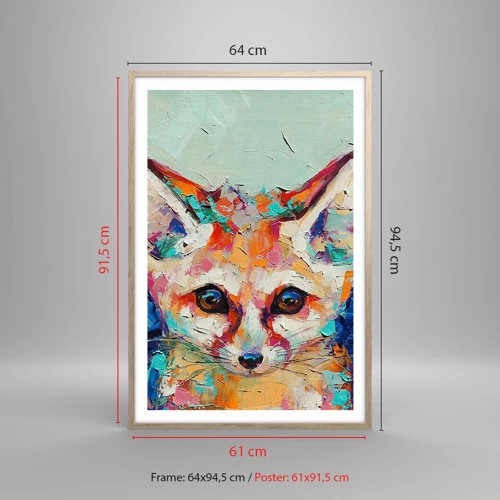 Plakat i ramme af lyst egetræ - Er du klar til mig? - 61x91 cm