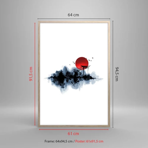 Plakat i ramme af lyst egetræ - Et japansk synspunkt - 61x91 cm